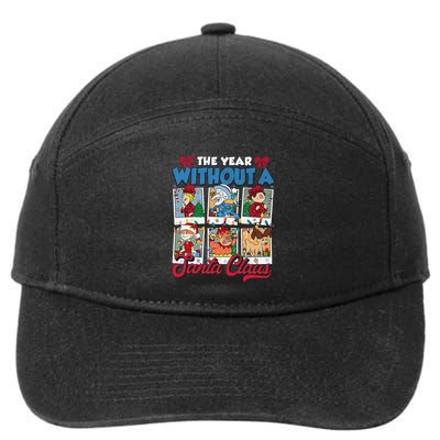 Funny Christmas Without Santa Claus Hot Snow Cold Couple 7-Panel Snapback Hat