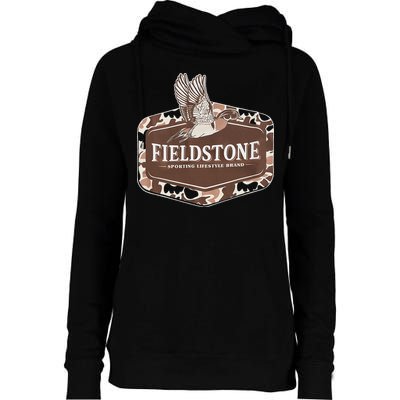 Fieldstone Camo Wood Duck Womens Funnel Neck Pullover Hood