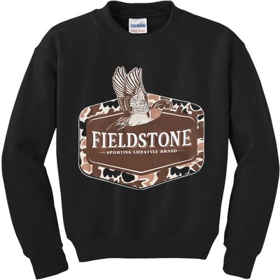 Fieldstone Camo Wood Duck Kids Sweatshirt