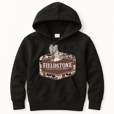 Fieldstone Camo Wood Duck Kids Hoodie