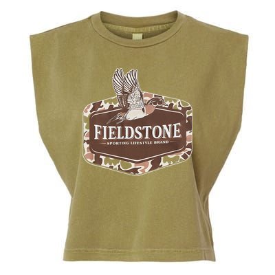 Fieldstone Camo Wood Duck Garment-Dyed Women's Muscle Tee