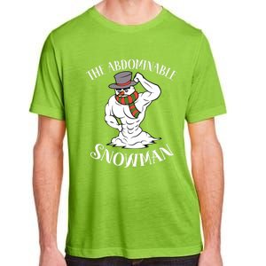 Funny Christmas Workout Xmas Abominal Snowman Abdominal Gift Long Sleeve Adult ChromaSoft Performance T-Shirt