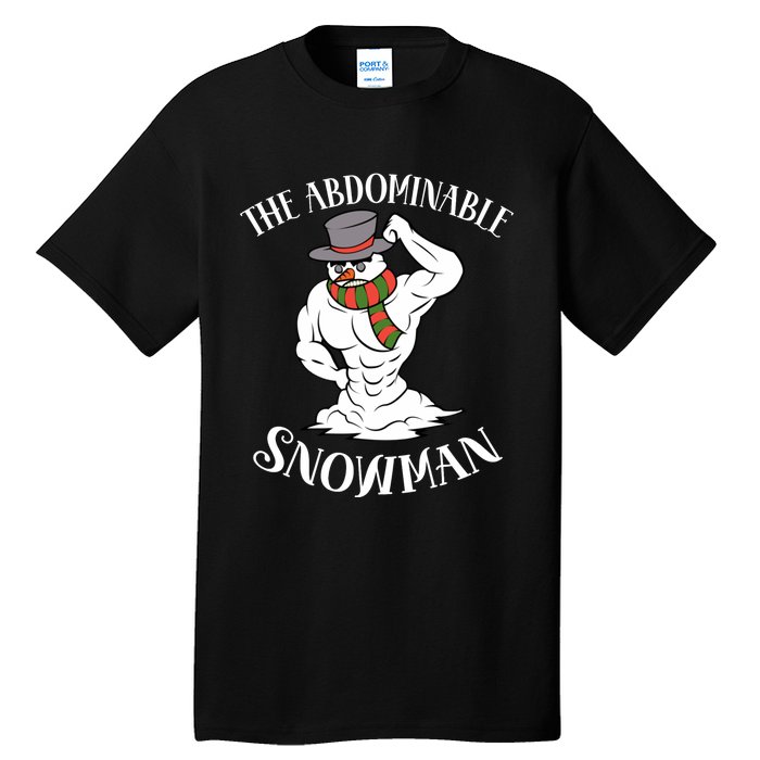 Funny Christmas Workout Xmas Abominal Snowman Abdominal Gift Long Sleeve Tall T-Shirt