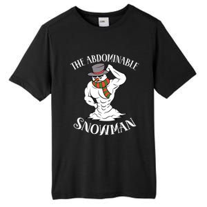 Funny Christmas Workout Xmas Abominal Snowman Abdominal Gift Long Sleeve Tall Fusion ChromaSoft Performance T-Shirt