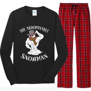 Funny Christmas Workout Xmas Abominal Snowman Abdominal Gift Long Sleeve Long Sleeve Pajama Set