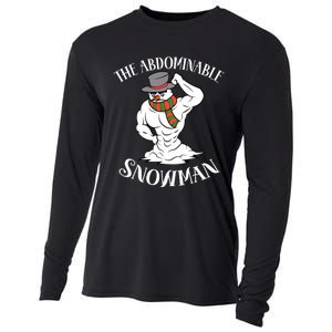 Funny Christmas Workout Xmas Abominal Snowman Abdominal Gift Long Sleeve Cooling Performance Long Sleeve Crew