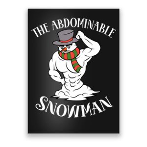 Funny Christmas Workout Xmas Abominal Snowman Abdominal Gift Long Sleeve Poster