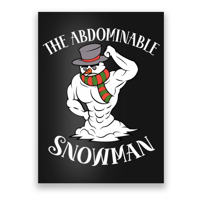 Funny Christmas Workout Xmas Abominal Snowman Abdominal Gift Long Sleeve Poster