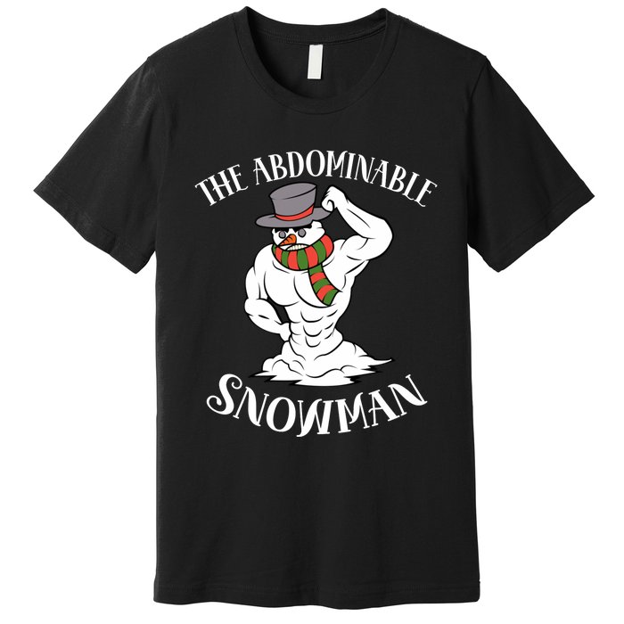 Funny Christmas Workout Xmas Abominal Snowman Abdominal Gift Long Sleeve Premium T-Shirt