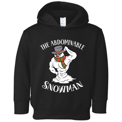 Funny Christmas Workout Xmas Abominal Snowman Abdominal Gift Long Sleeve Toddler Hoodie