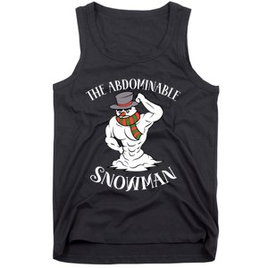 Funny Christmas Workout Xmas Abominal Snowman Abdominal Gift Long Sleeve Tank Top