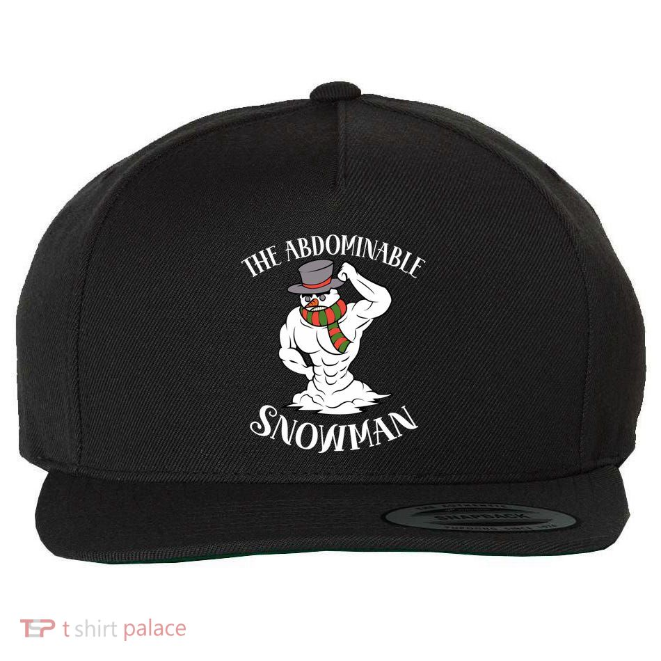 Funny Christmas Workout Xmas Abominal Snowman Abdominal Gift Long Sleeve Wool Snapback Cap