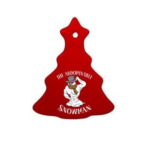 Funny Christmas Workout Xmas Abominal Snowman Abdominal Gift Long Sleeve Ceramic Tree Ornament