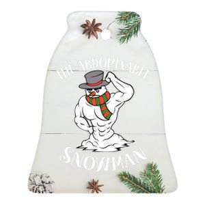 Funny Christmas Workout Xmas Abominal Snowman Abdominal Gift Long Sleeve Ceramic Bell Ornament