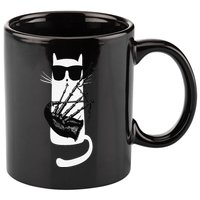 Funny Cat Wearing Sunglasses Playing Bagpipes 11oz C Handle Ceramic Mug