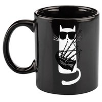 Funny Cat Wearing Sunglasses Playing Bagpipes 11oz C Handle Ceramic Mug