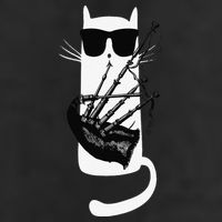 Funny Cat Wearing Sunglasses Playing Bagpipes 11oz C Handle Ceramic Mug