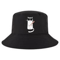 Funny Cat Wearing Sunglasses Playing Baseball Cool Comfort Performance Bucket Hat