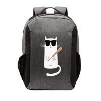 Funny Cat Wearing Sunglasses Playing Baseball Vector Backpack