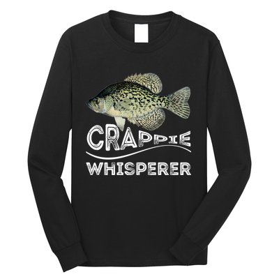 Funny Crappie Whisperer Fishing Black Crappie Lake Fish Gift Long Sleeve Shirt