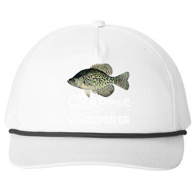 Funny Crappie Whisperer Fishing Black Crappie Lake Fish Gift Snapback Five-Panel Rope Hat