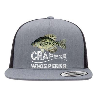 Funny Crappie Whisperer Fishing Black Crappie Lake Fish Gift Flat Bill Trucker Hat