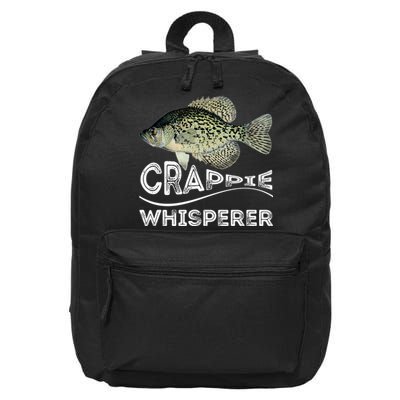 Funny Crappie Whisperer Fishing Black Crappie Lake Fish Gift 16 in Basic Backpack