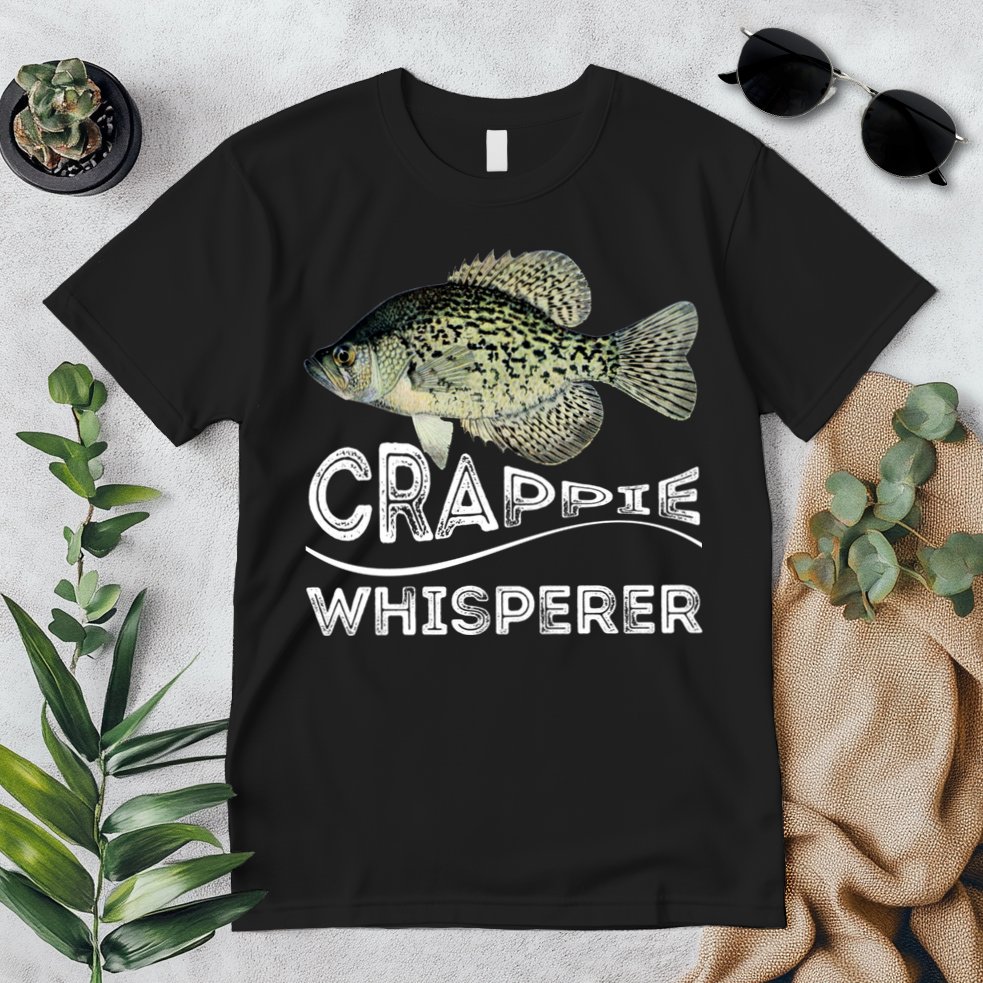 Funny Crappie Whisperer Fishing Black Crappie Lake Fish Gift Premium T-Shirt