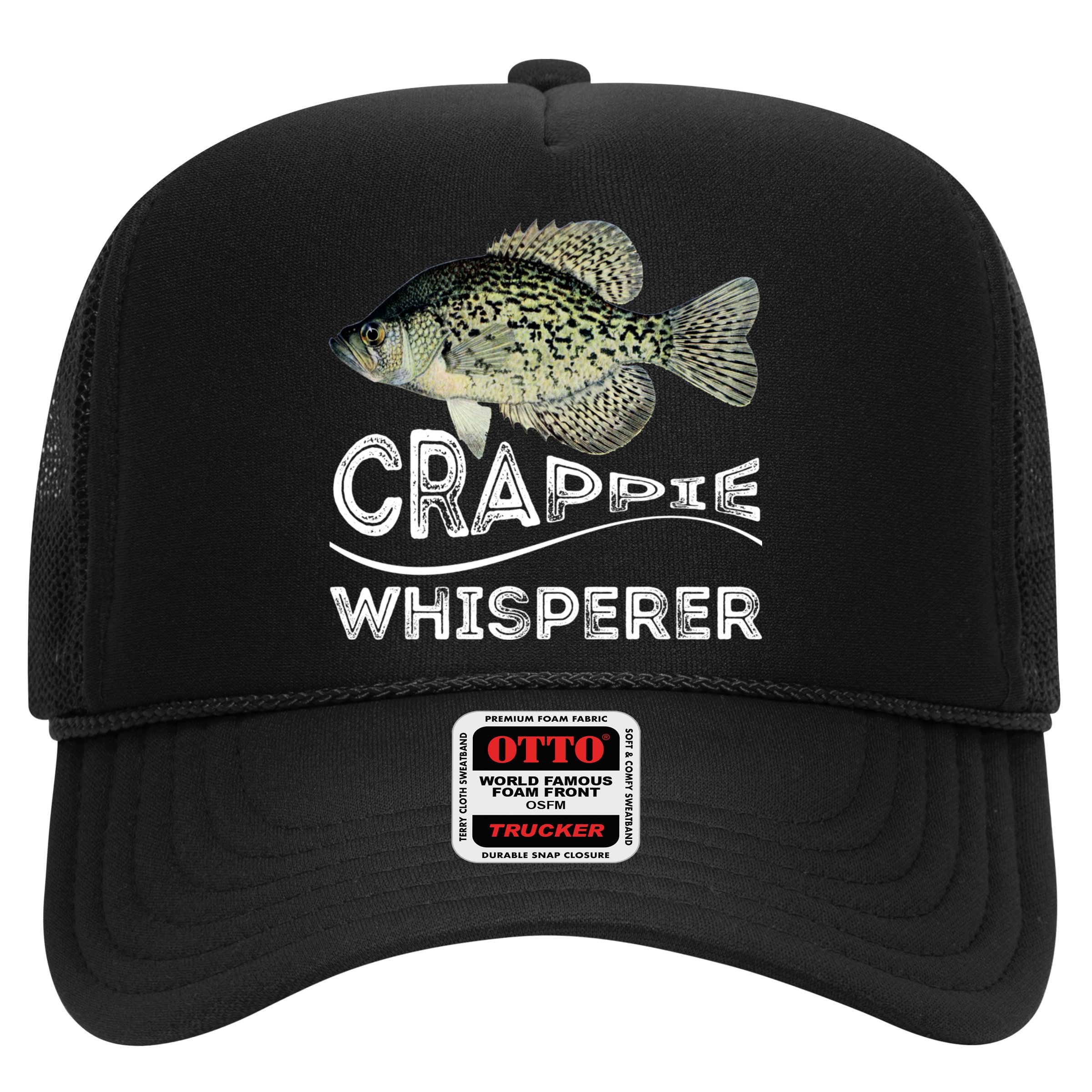 Funny Crappie Whisperer Fishing Black Crappie Lake Fish Gift Hat