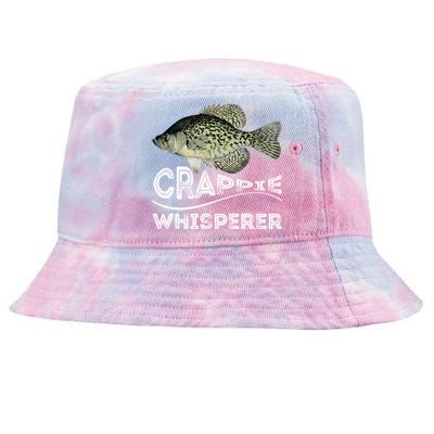 Funny Crappie Whisperer Fishing Black Crappie Lake Fish Gift Tie-Dyed Bucket Hat