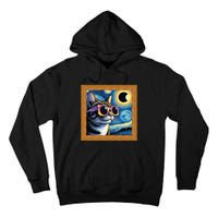 Funny Cat Wearing Solar Eclipse Glasses Tall Hoodie