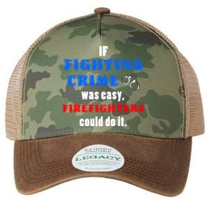 Fighting Crime Was Easy Firefighters Could Do It Funny Gift Cool Gift Legacy Tie Dye Trucker Hat