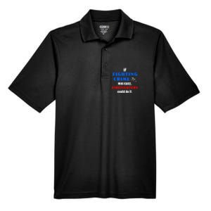 Fighting Crime Was Easy Firefighters Could Do It Funny Gift Cool Gift Men's Origin Performance Pique Polo