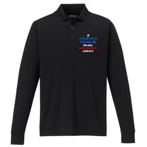 Fighting Crime Was Easy Firefighters Could Do It Funny Gift Cool Gift Performance Long Sleeve Polo