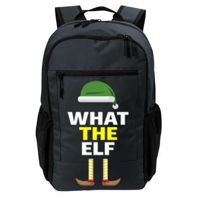 Funny Christmas What The Elf Distressed Gift Daily Commute Backpack