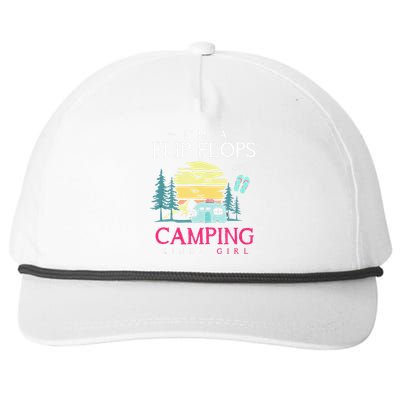 Funny Camper Women Camp Flip Flops Retro Camping Snapback Five-Panel Rope Hat