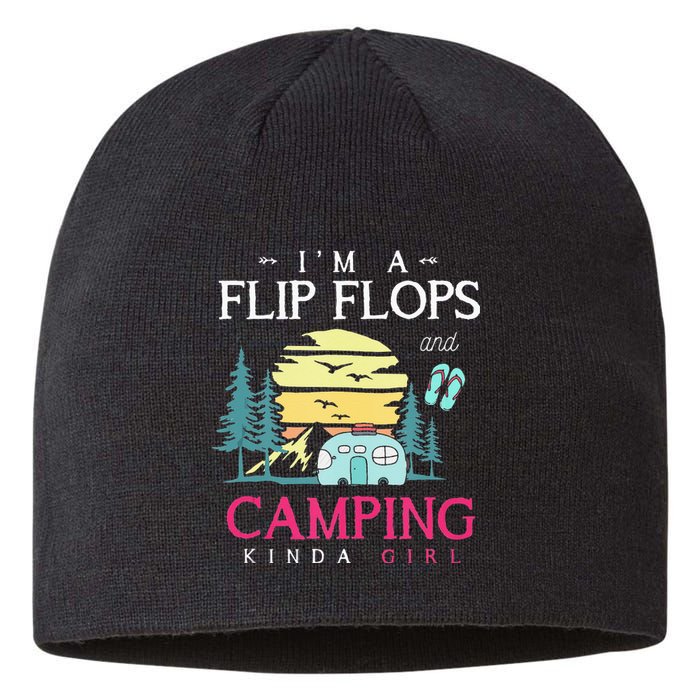 Funny Camper Women Camp Flip Flops Retro Camping Sustainable Beanie