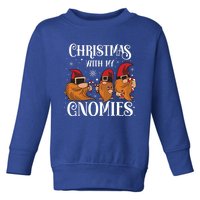 Funny Christmas With My Gnomies Gift Toddler Sweatshirt