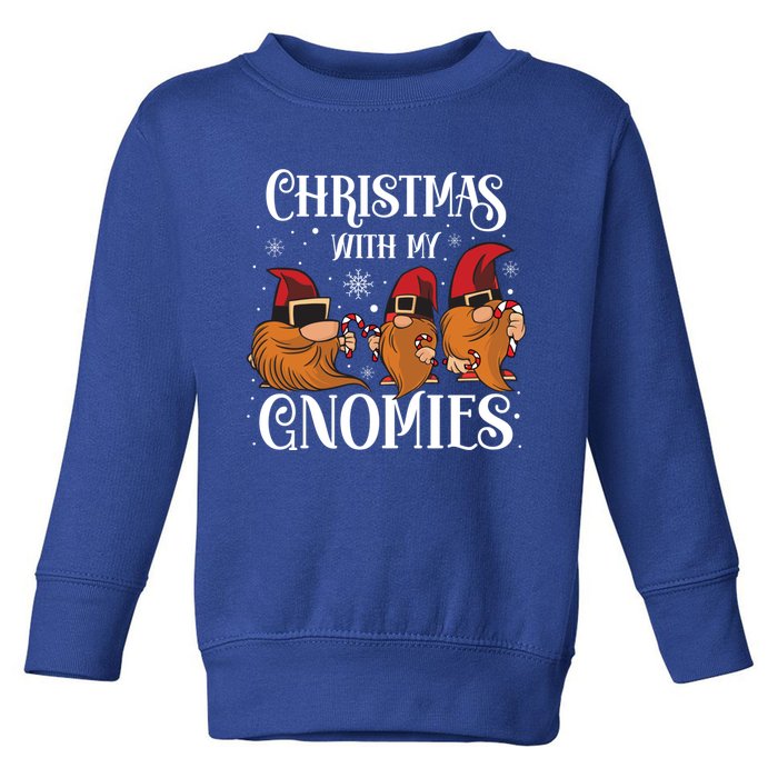 Funny Christmas With My Gnomies Gift Toddler Sweatshirt