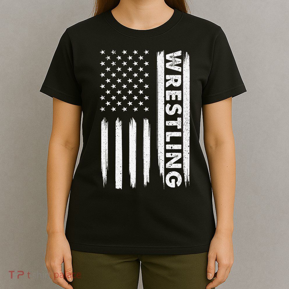 Funny Cool Wrestling USA Design  Wrestling Coach    T-Shirt