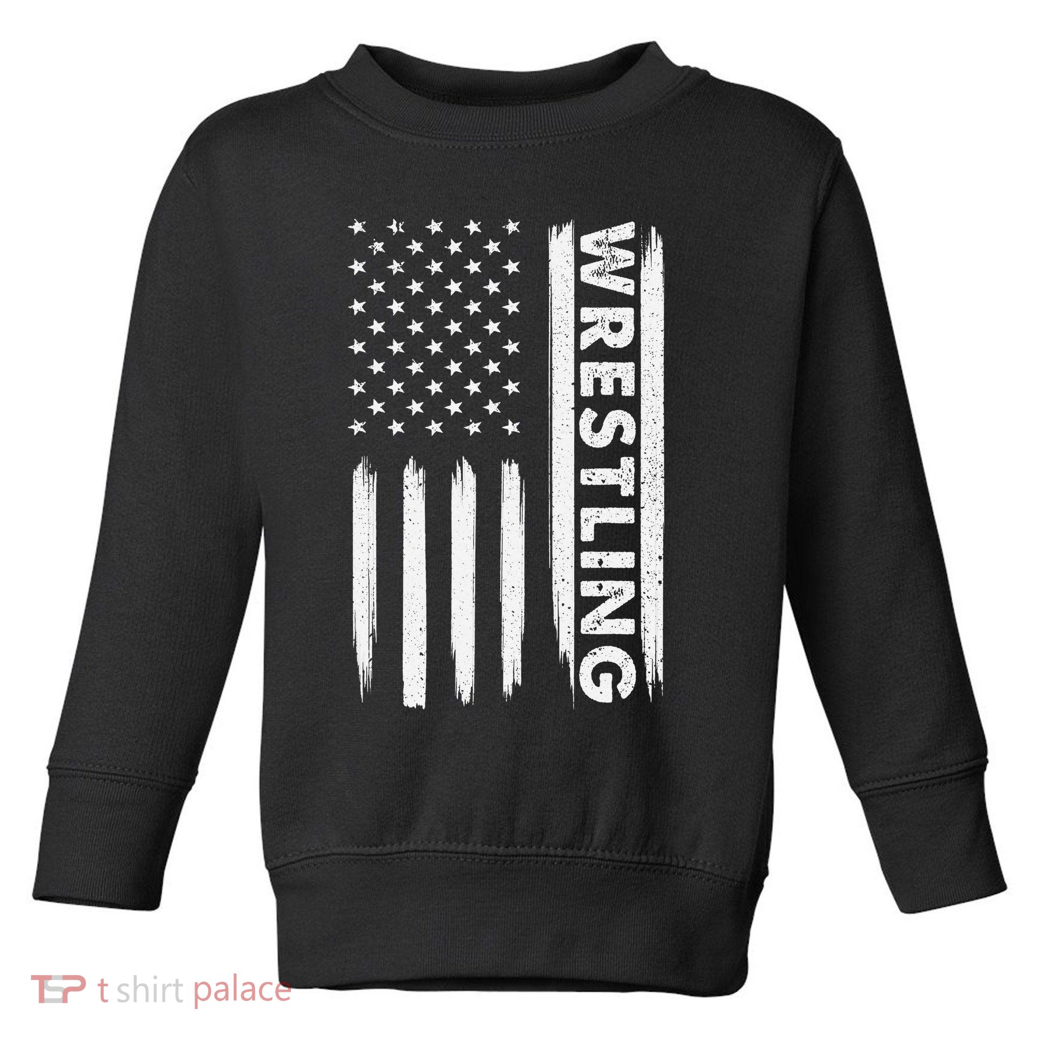 Funny Cool Wrestling USA Design  Wrestling Coach    Toddler Sweatshirt