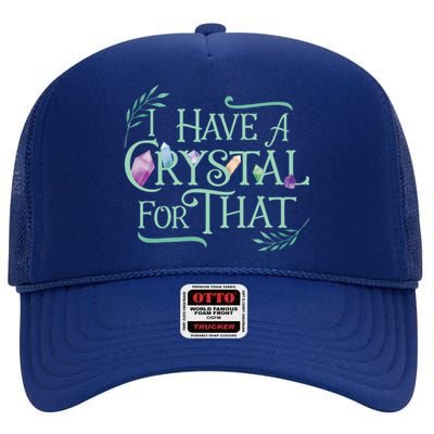 Funny Crystals Witchy Quote Chakras Energy Healing High Crown Mesh Back Trucker Hat