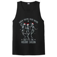 Funny Christmasween When You're Dead Inside But It's The Holiday Season Skeletons PosiCharge Competitor Tank