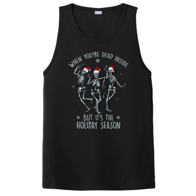 Funny Christmasween When You're Dead Inside But It's The Holiday Season Skeletons PosiCharge Competitor Tank