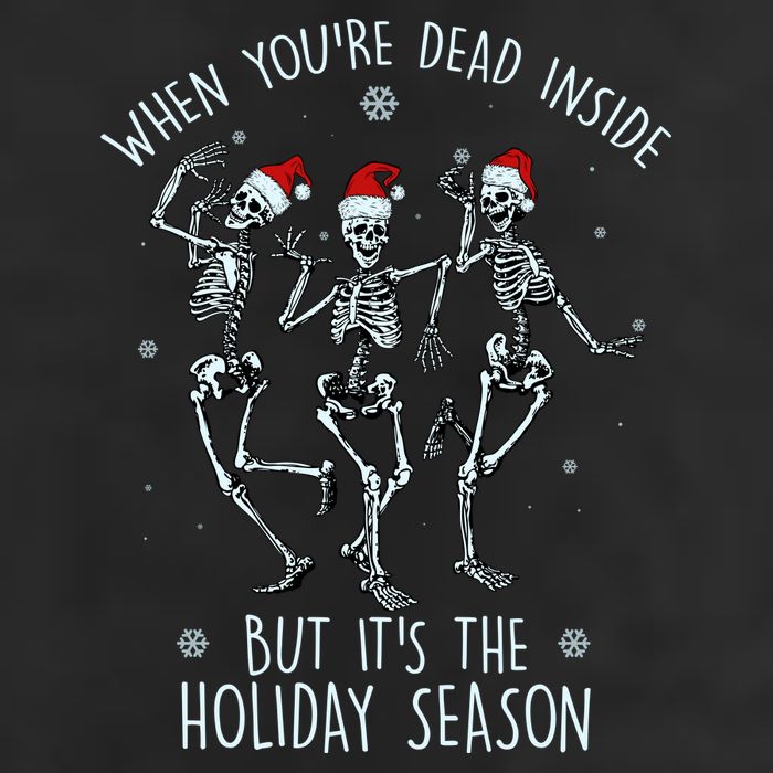 Funny Christmasween When You're Dead Inside But It's The Holiday Season Skeletons Golf Towel