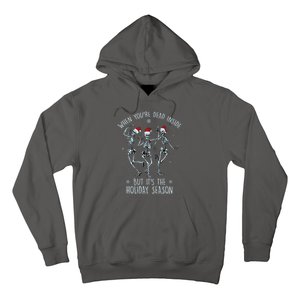 Funny Christmasween When You're Dead Inside But It's The Holiday Season Skeletons Hoodie