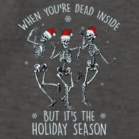 Funny Christmasween When You're Dead Inside But It's The Holiday Season Skeletons Vector Backpack
