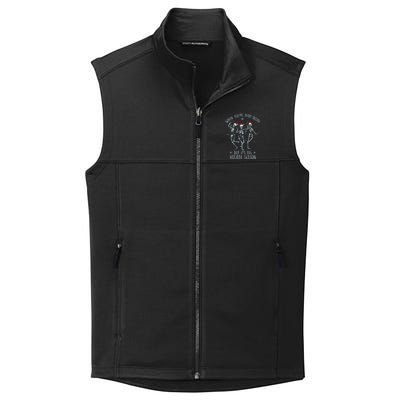 Funny Christmasween When You're Dead Inside But It's The Holiday Season Skeletons Collective Smooth Fleece Vest