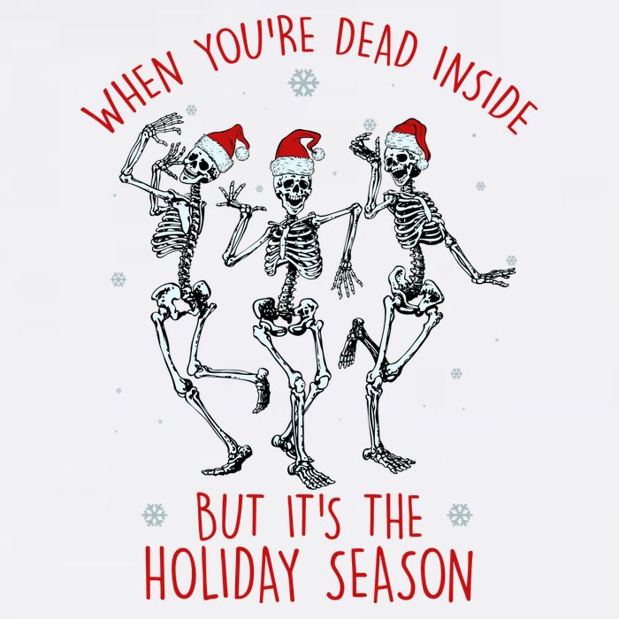 Funny Christmasween When You're Dead Inside But It's The Holiday Season Skeletons Garment-Dyed Sweatshirt