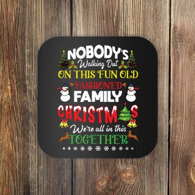 Family Christmas We Are All In This Together Merry Xmas Coaster